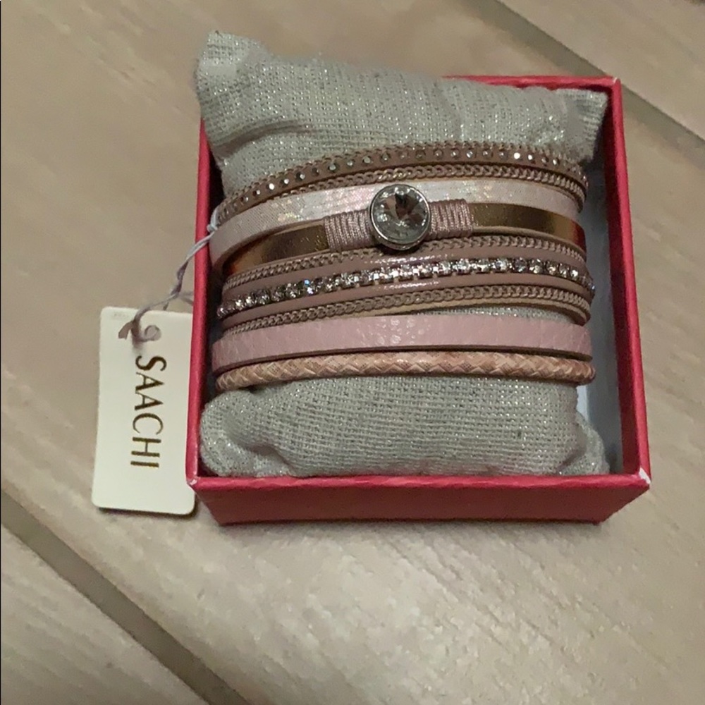 Beautiful Soft Pink Bracelets with Metal Clasp